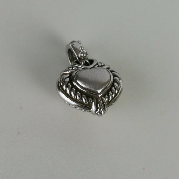 Judith Ripka Reversible Puffed Heart CZ Enhancer - Picture 2 of 3